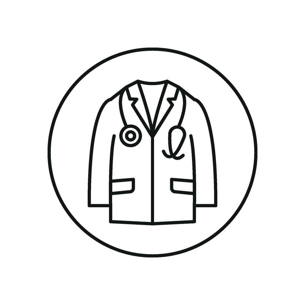 Doctors coat icon symbolizes professionalism and care perfect for health awareness and medical themed designs vector