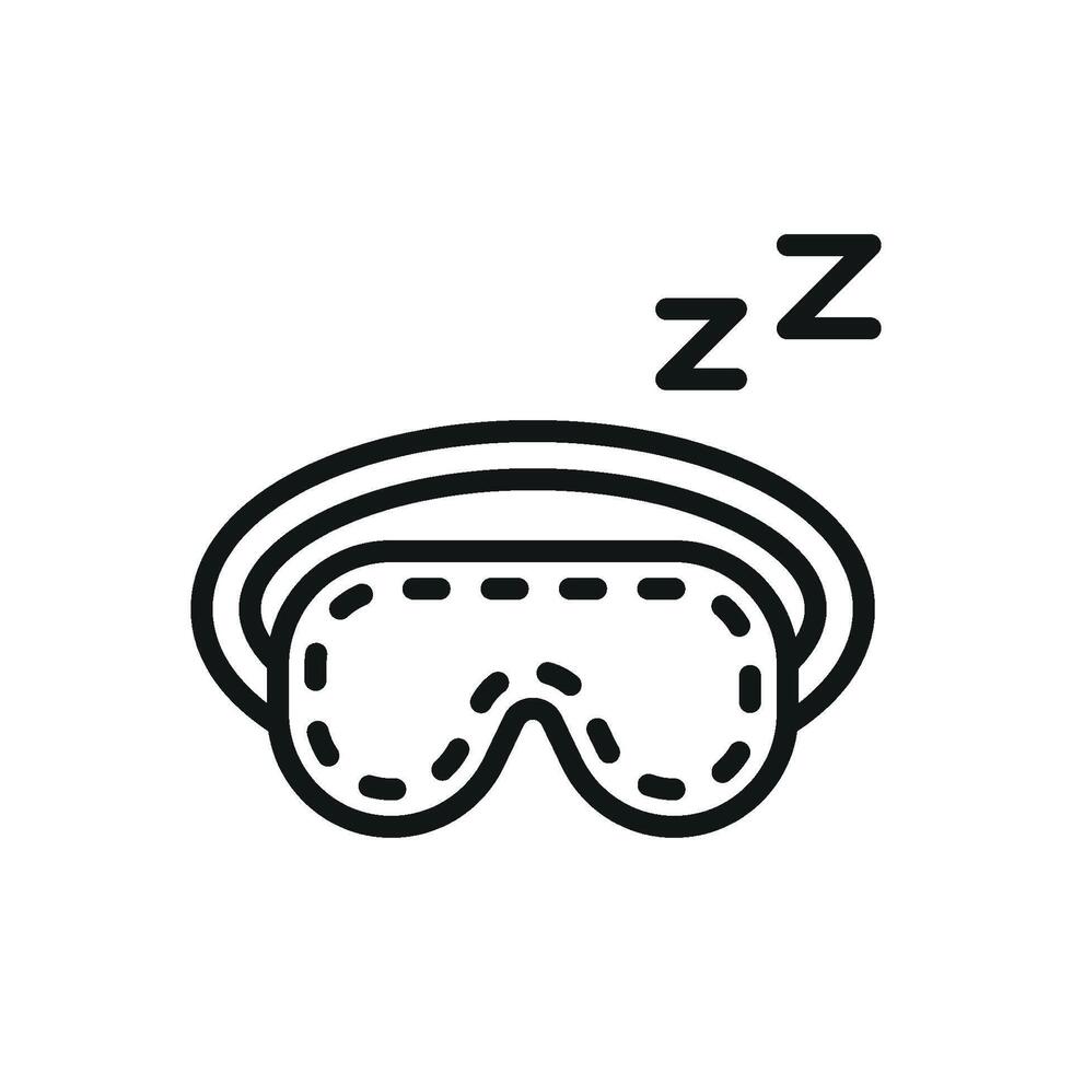 Sleep mask icon represents the importance of rest and sleep perfect for World Health Day and wellness campaigns vector
