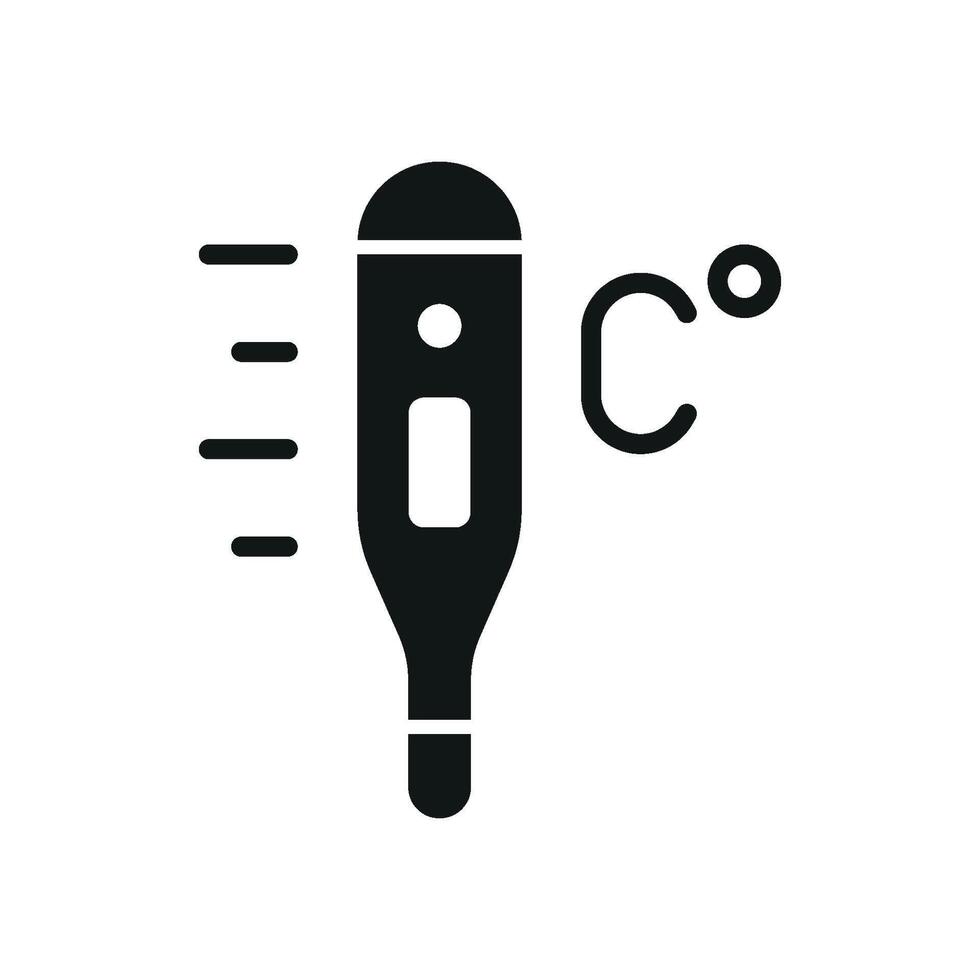 Thermometer icon represents vital health checks and early intervention perfect for health education and preventative care illustrations vector
