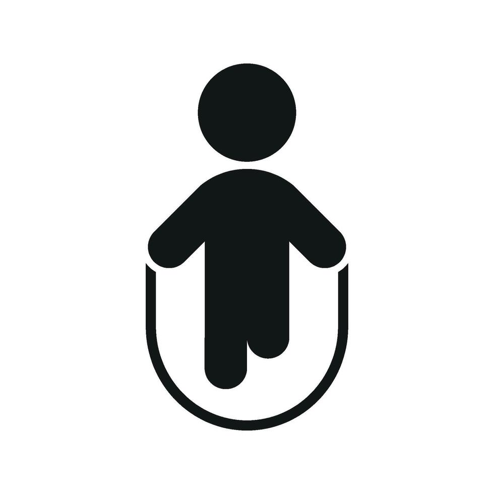 Jump rope icon showcases dynamic movement and health focus perfect for fitness programs and World Health Day visuals vector