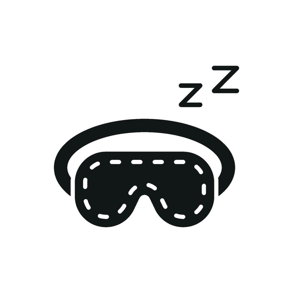 Sleep mask icon reflects calmness and proper rest perfect for health education and sleep hygiene illustrations vector