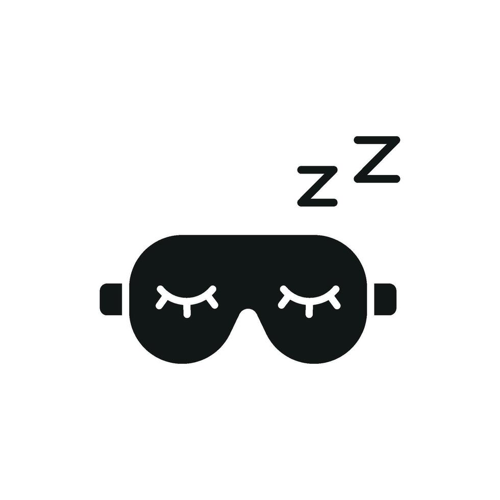 Sleep mask icon highlights restful habits and nighttime care perfect for medical graphics and sleep health promotions vector