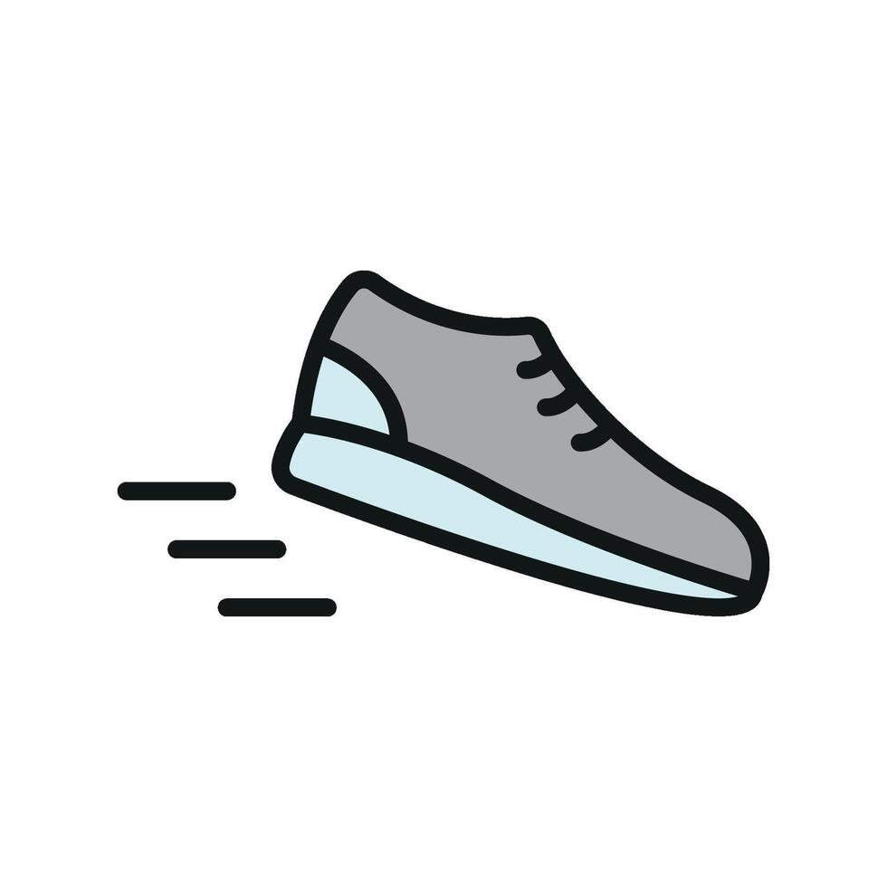 Running shoe icon symbolizes energy movement and endurance ideal for fitness campaigns and health awareness visuals vector