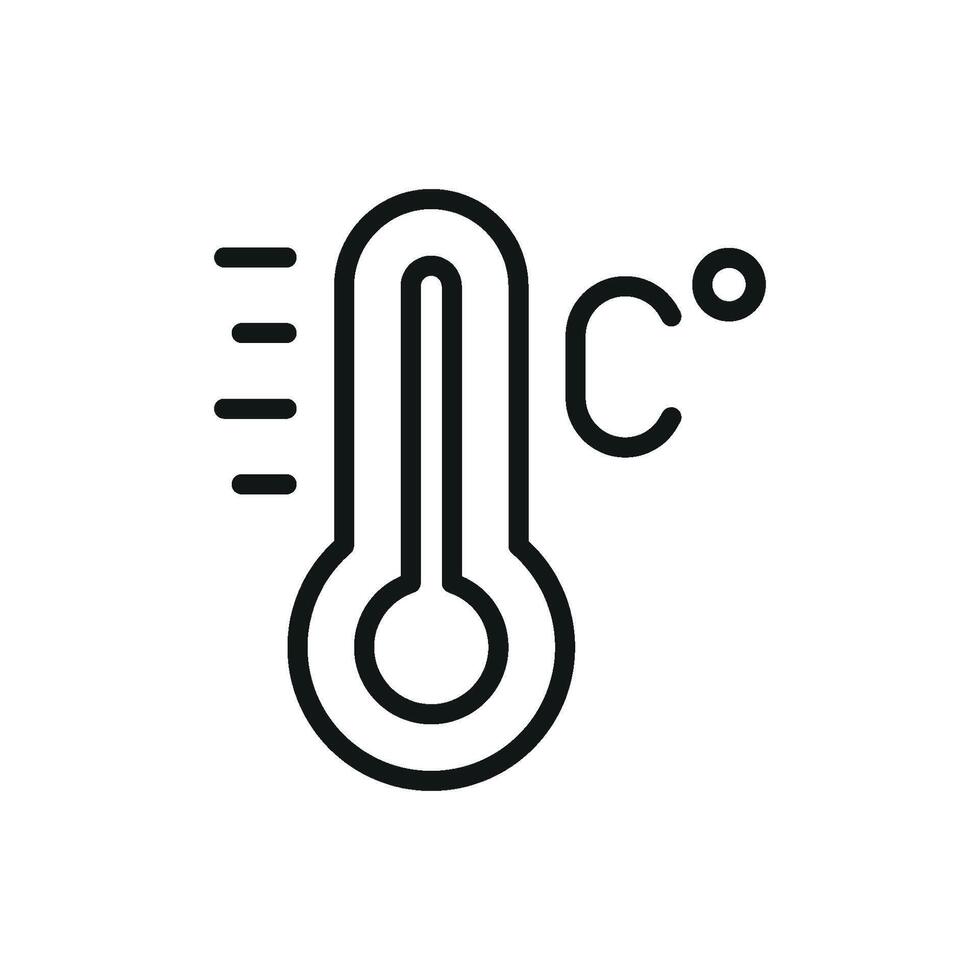 Thermometer icon conveys monitoring and early detection ideal for hospitals, clinics, and health awareness initiatives vector