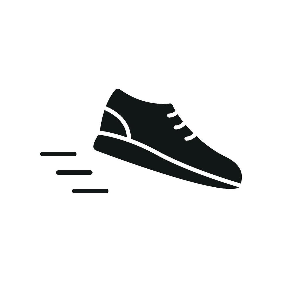 Running shoe icon highlights exercise motivation and daily activity perfect for active living promotions and events vector