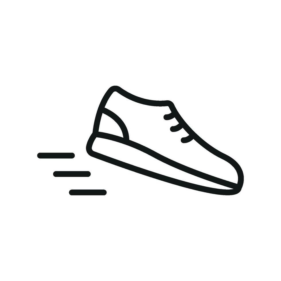 Running shoe icon represents physical fitness and an active lifestyle perfect for World Health Day and wellness designs vector