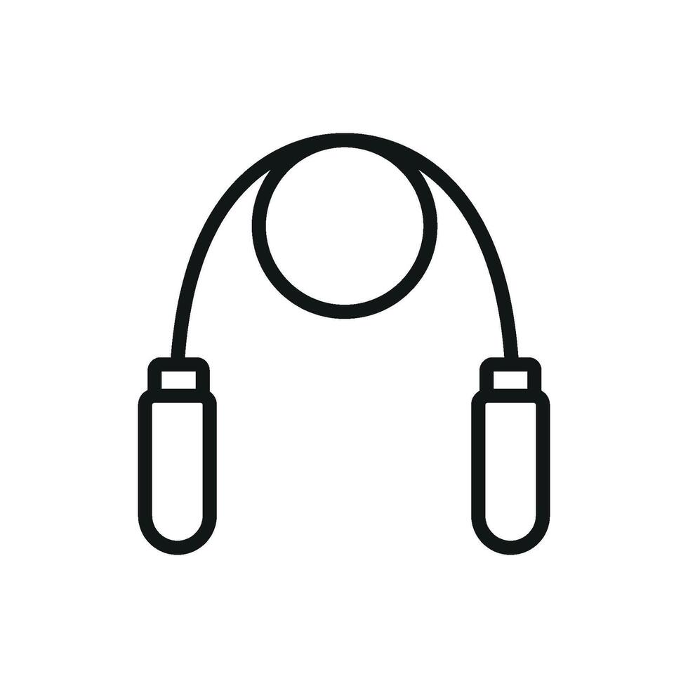 Jump rope icon conveys fun fitness and vitality ideal for workout themes and World Health Day celebrations vector