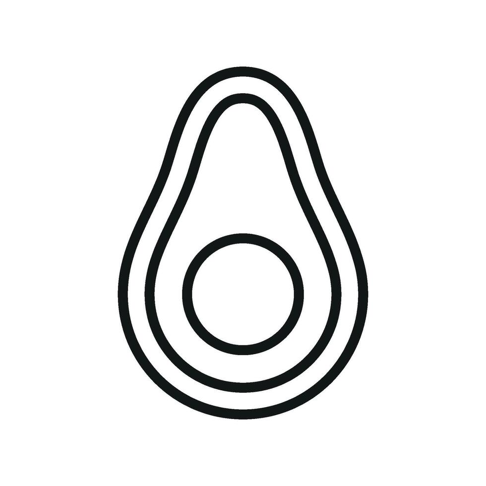 Avocado icon symbolizes healthy fats, nutrition, and wellness perfect for organic food campaigns and diet-focused visuals vector