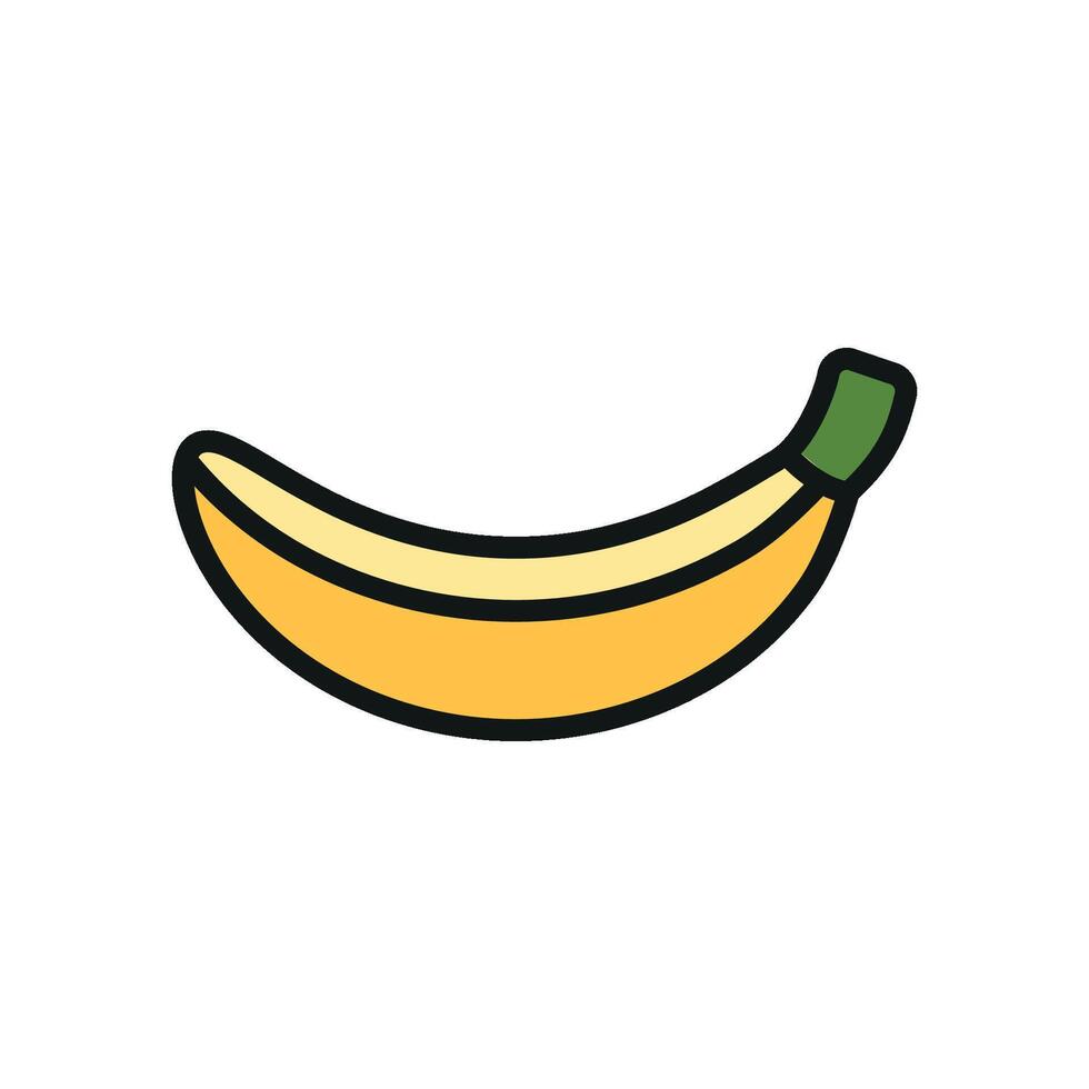 Banana fruit icon represents digestion support and energy boost ideal for healthy eating visuals and dietary plans vector