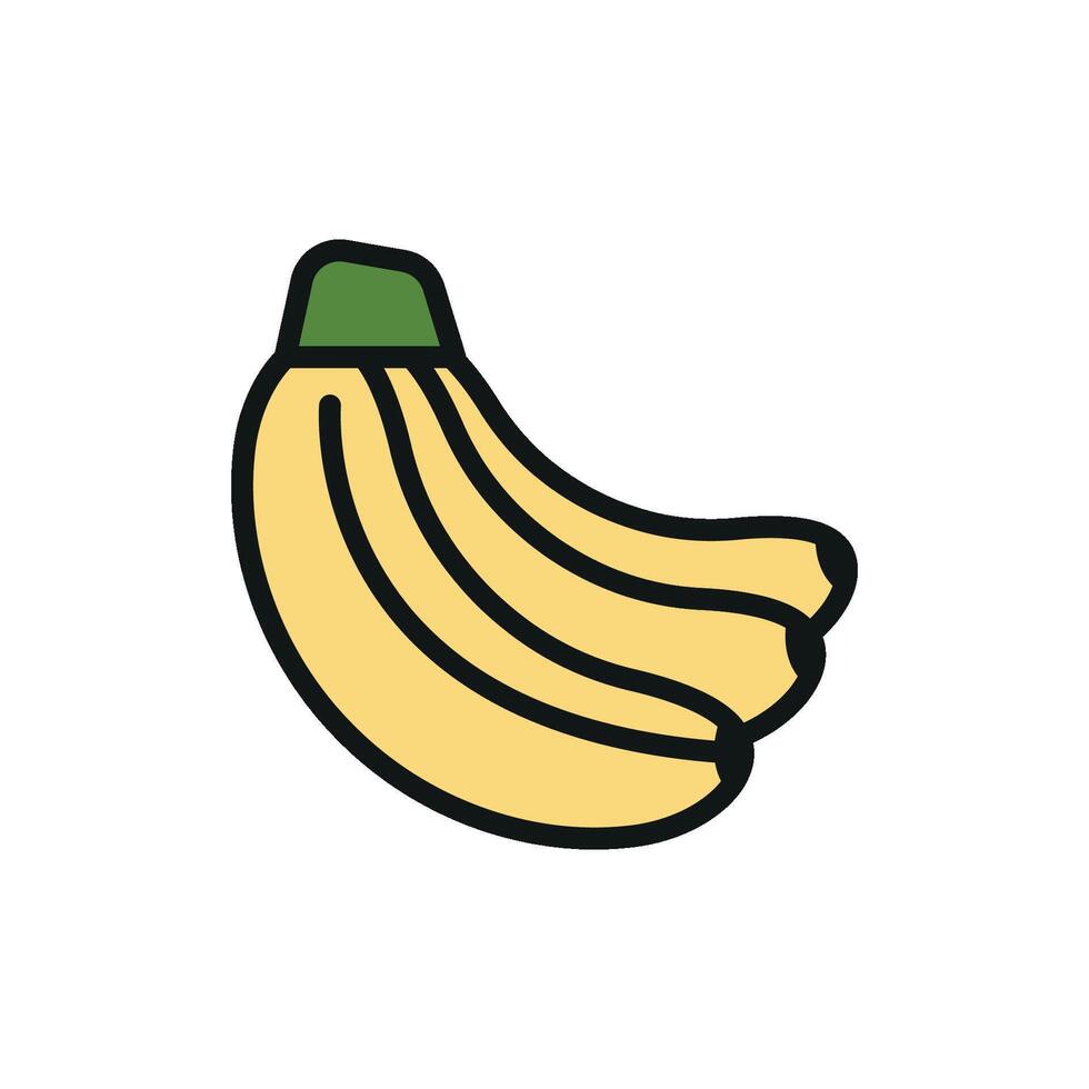 Banana fruit icon symbolizes vitality, healthy eating, and dietary benefits ideal for wellness branding and fitness promotions vector