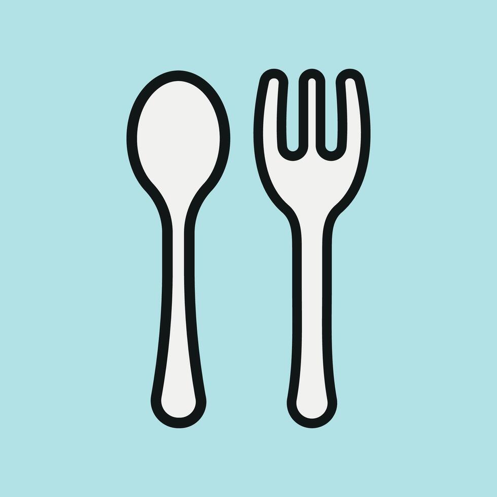 Spoon and fork icon captures the essence of dining traditions and food enjoyment suitable for visual storytelling vector