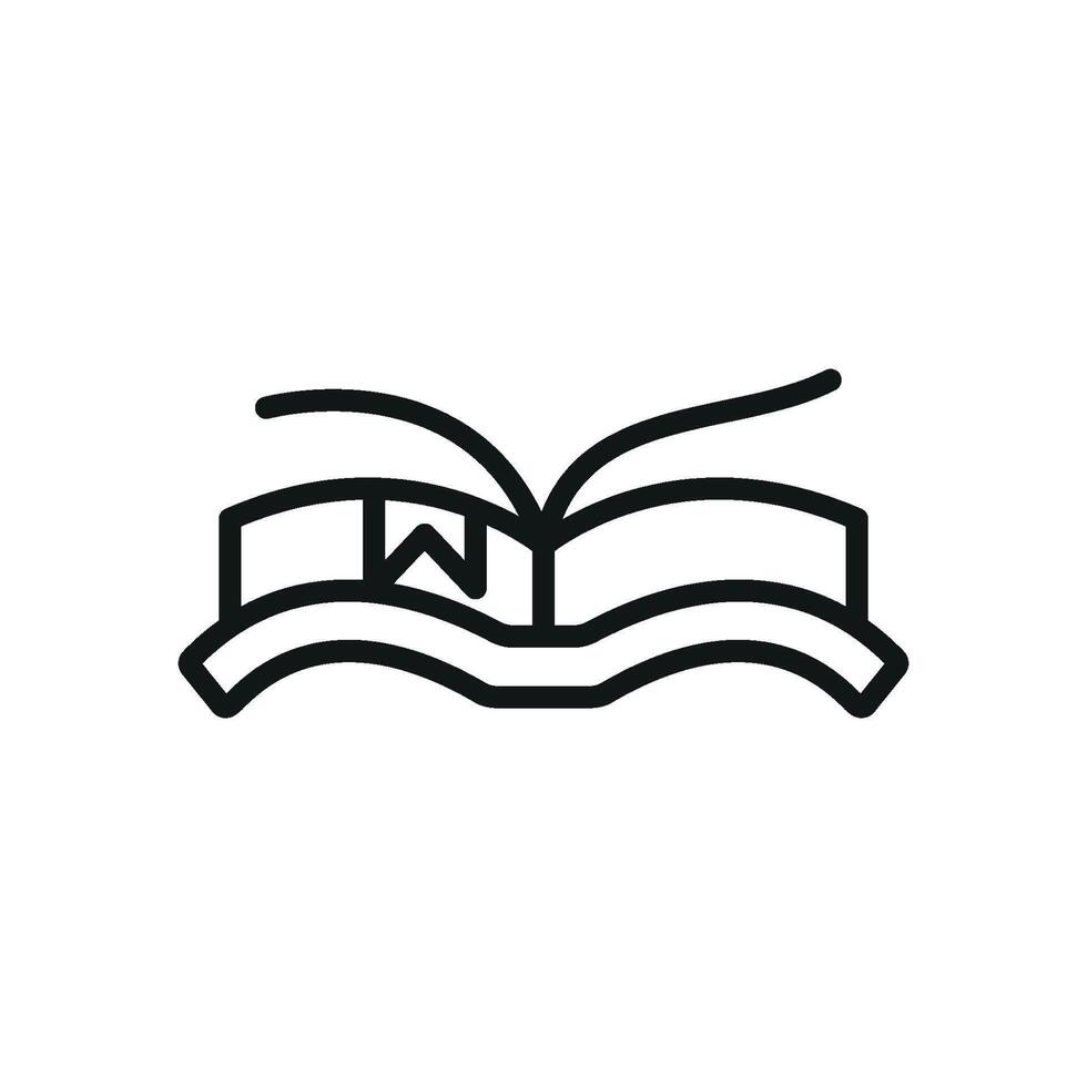 Book with bookmark icon represents reading habits, knowledge, and learning perfect for International Book Day promotions vector