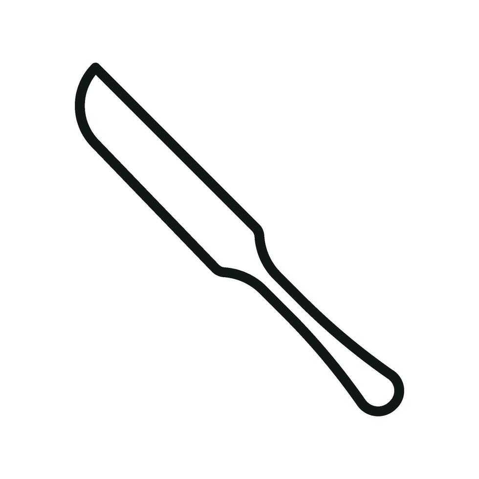 Knife icon reflects the art of cooking, meal preparation tools, and table vector
