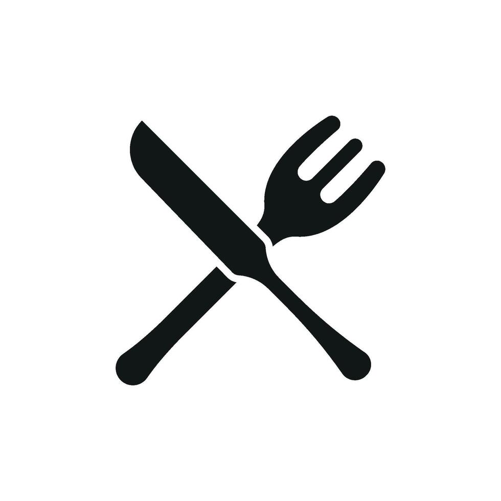 Fork and knife icon emphasizes food culture and dining tools, perfect for lifestyle content and culinary promotions vector