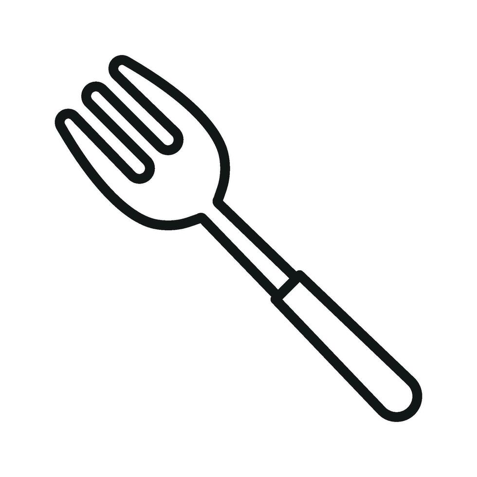 Fork icon emphasizes table etiquette and everyday utensils perfect for lifestyle branding and culinary promotions vector