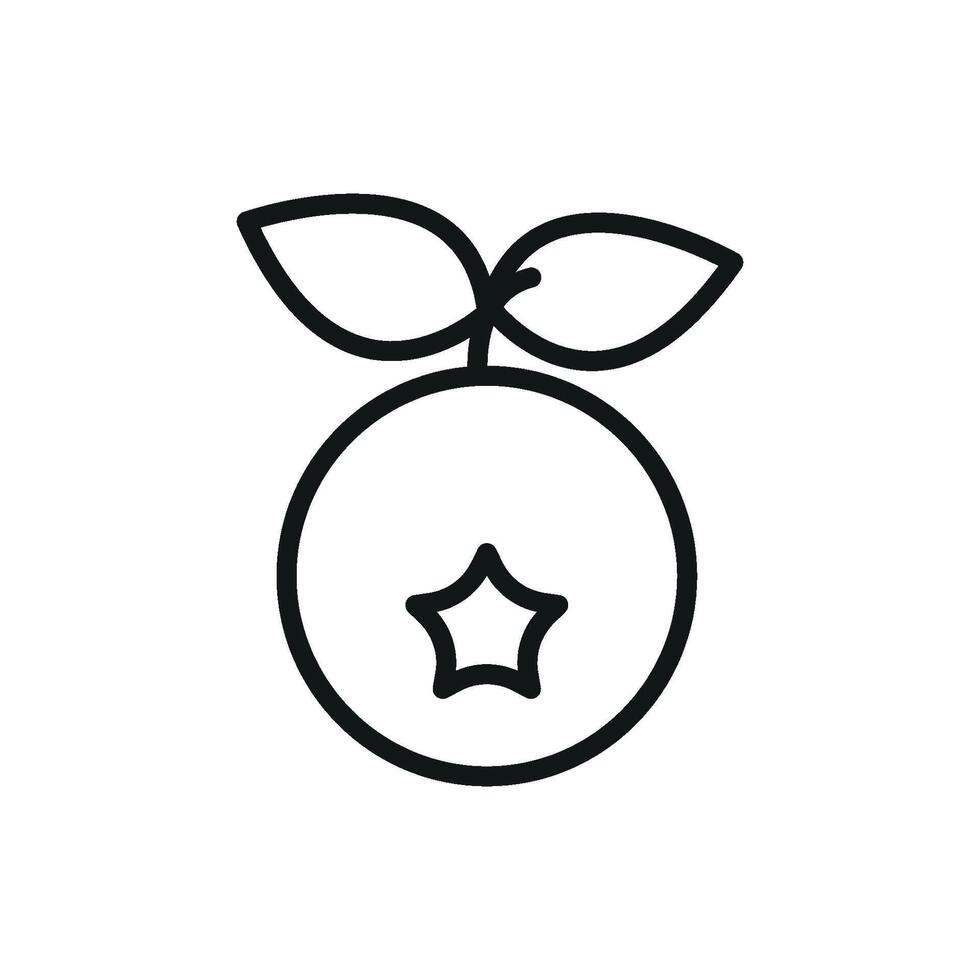 Blueberry fruit icon symbolizes natural sweetness, fiber, and immune support ideal for health-focused marketing and fruit promotions vector