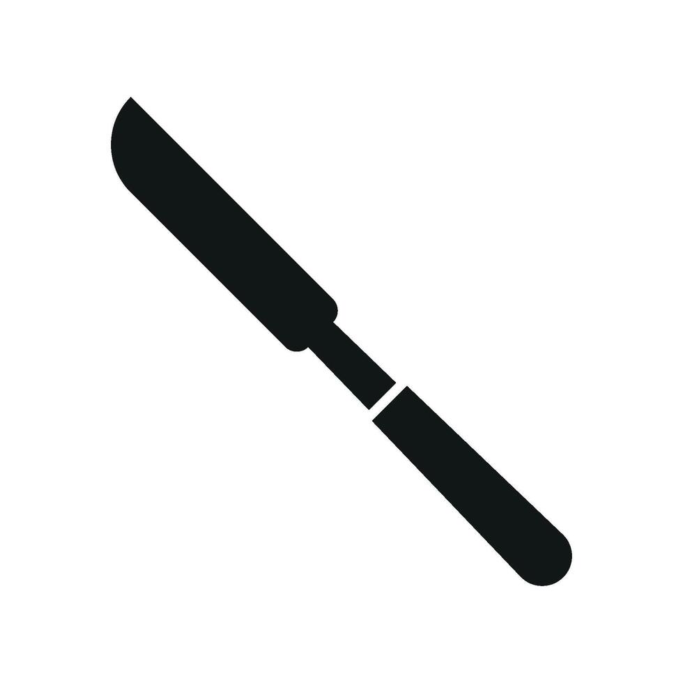 Knife icon symbolizes sharp utility, food preparation, and essential cutlery for cooking and dining visuals vector
