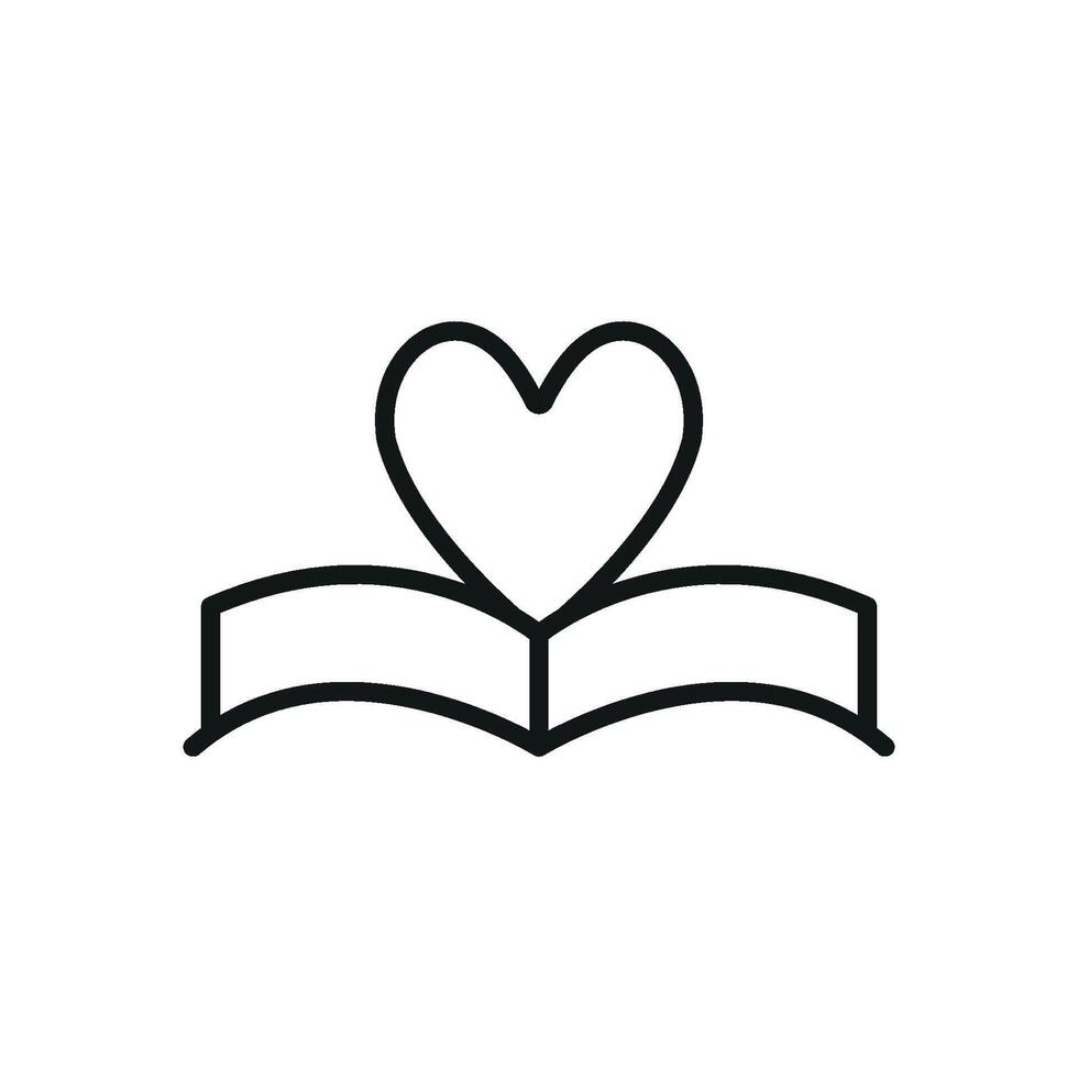 Books forming heart shape icon highlights global celebration of books and education perfect for creative reading campaigns and awareness days vector