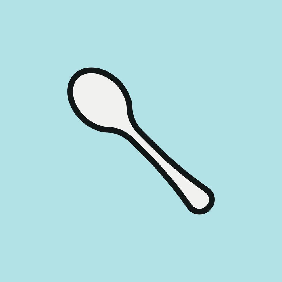 Spoon icon showcases practical utility, daily meals, and culinary function ideal for kitchenware promotions and food blogs vector
