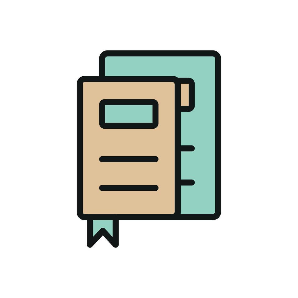 Book with bookmark icon symbolizes dedication to education and literacy ideal for school campaigns and reading events vector