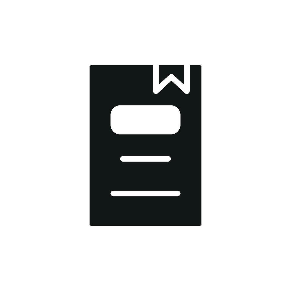 Book with bookmark icon represents wisdom, study habits, and book appreciation ideal for school branding and reading awareness vector