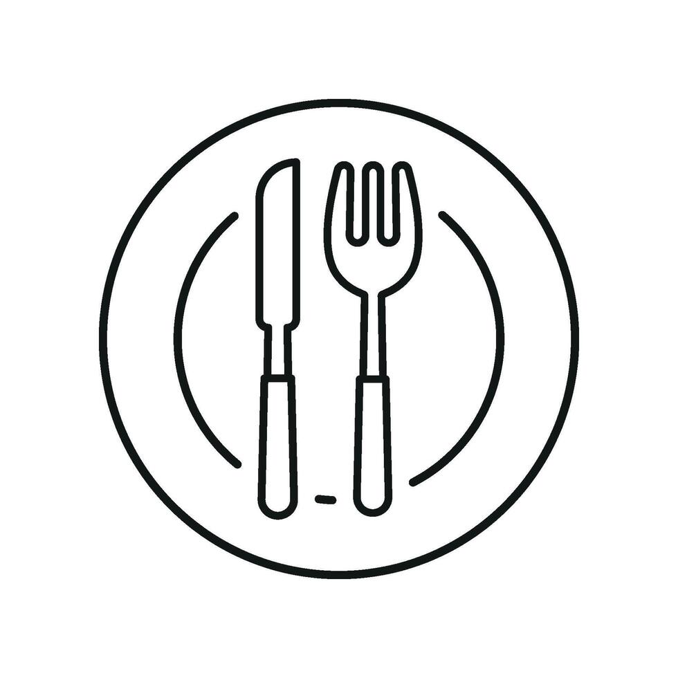 Fork knife and plate icon set reflects elegant table settings and culinary traditions ideal for fine dining promotions vector