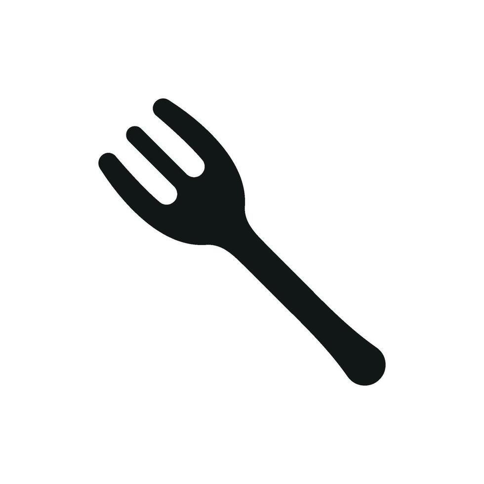Fork icon showcases practicality in dining and food preparation, perfect for recipe blogs and cooking visuals vector