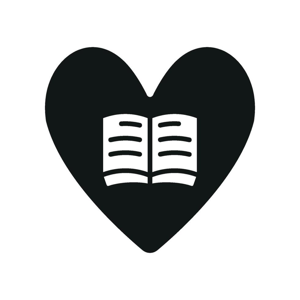 Books forming heart shape icon reflects reading culture and educational values perfect for International Book Day campaigns vector