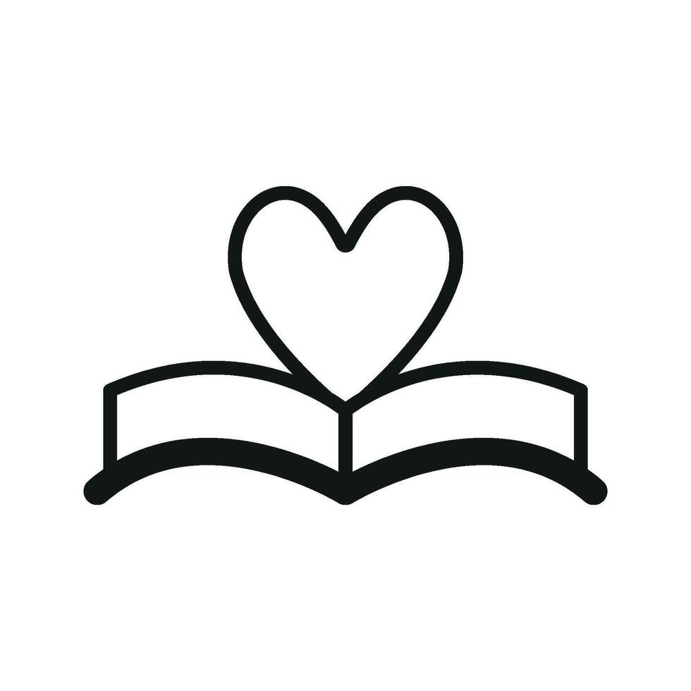 Books forming heart shape icon represents heartwarming passion for books and reading perfect for cultural events and educational content vector