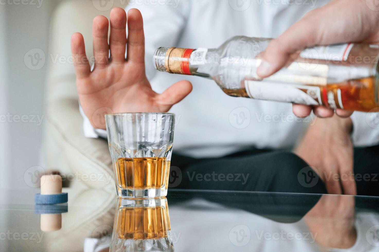 Man, is rejected alcohol. No more drinking photo
