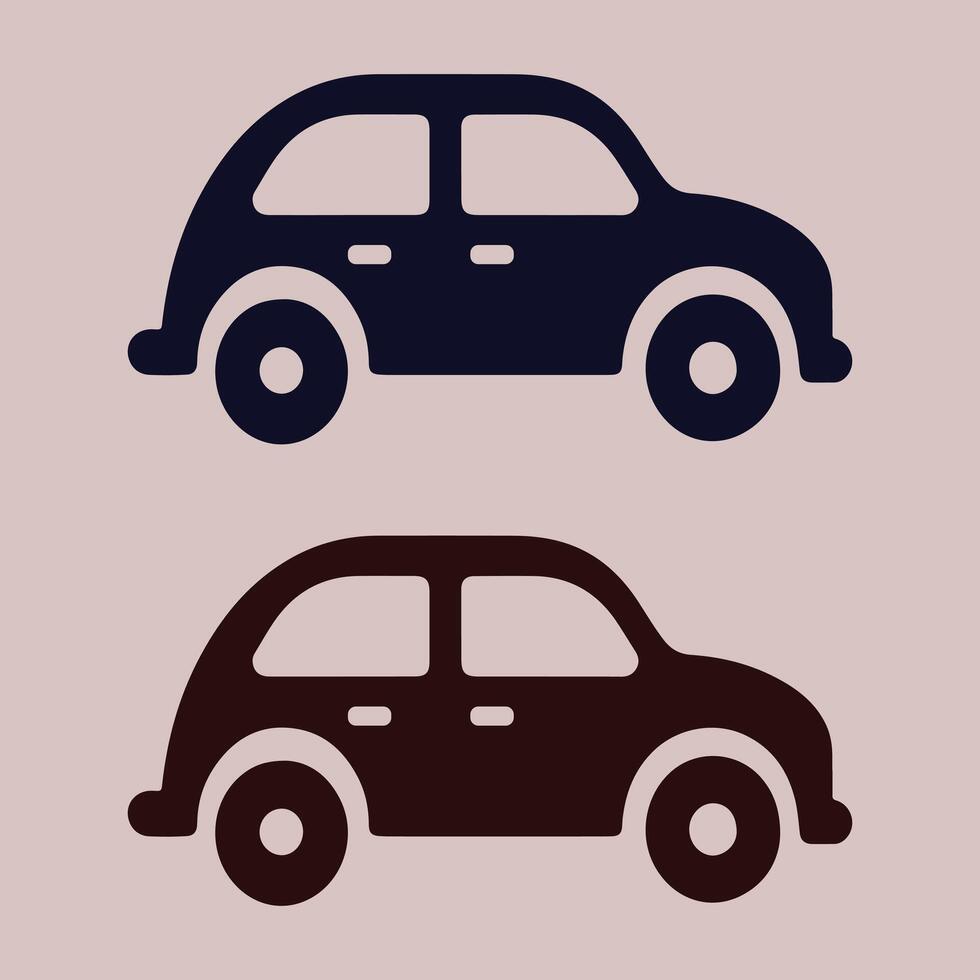 Car Silhouette Icon. vector