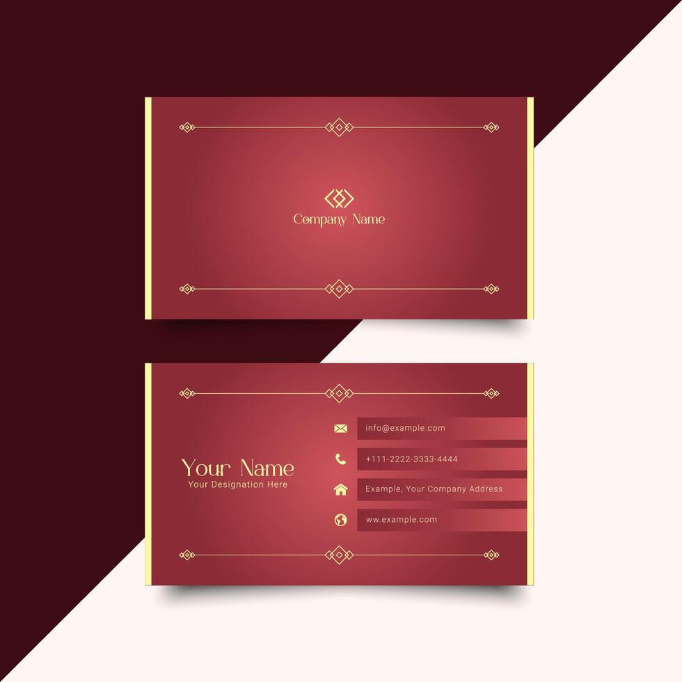 Modern business cards editable templates. Gradient stylish luxury business card template. vector