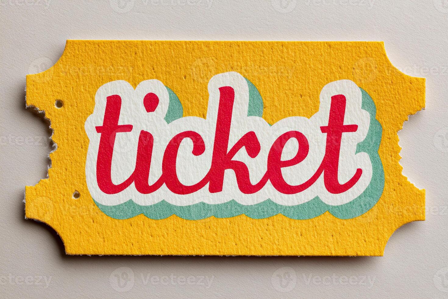 Retro ticket representing access and entertainment events photo