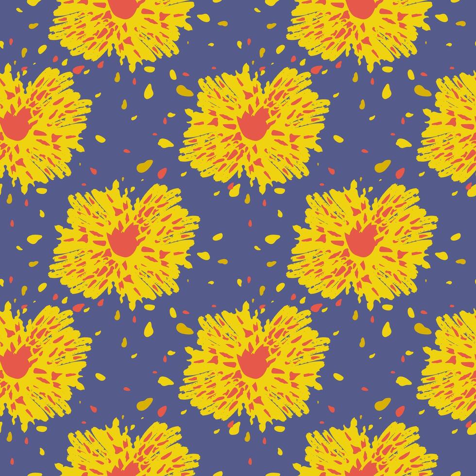 Seamless pattern of Big Bang theory in flat style. Evolution of universe print with Big Bang. vector