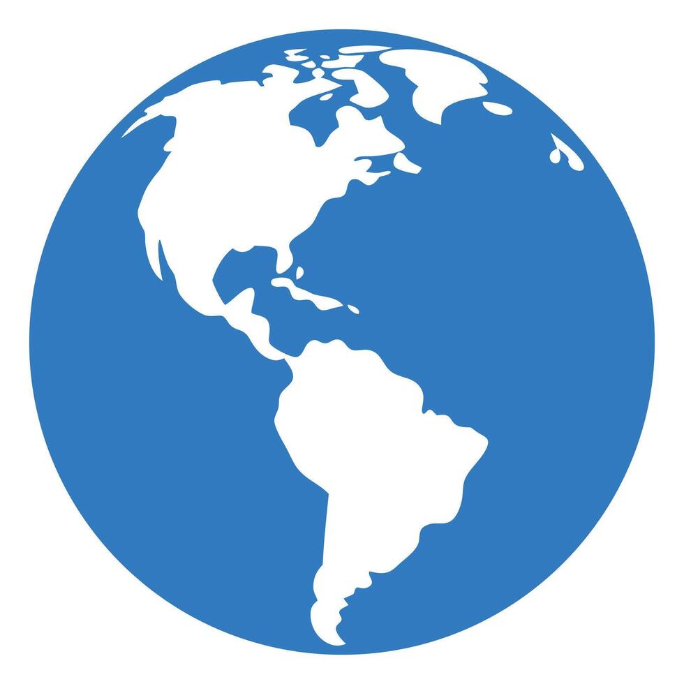 Planet Earth Graphic in Flat Style vector