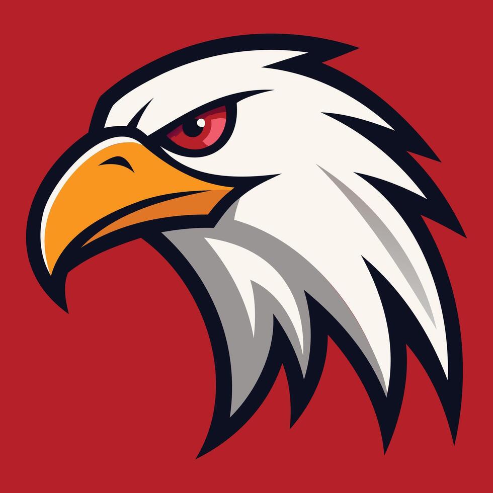 Bold Eagle Face Emblem Design vector