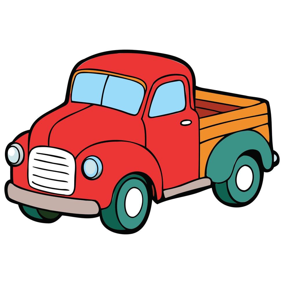 Classic Farm Truck Illustration vector