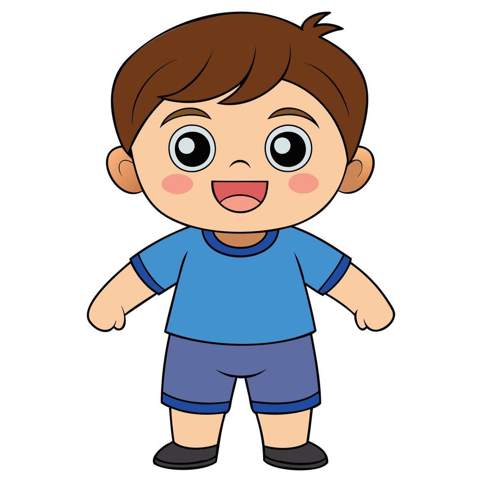 Joyful Child Cartoon Art vector