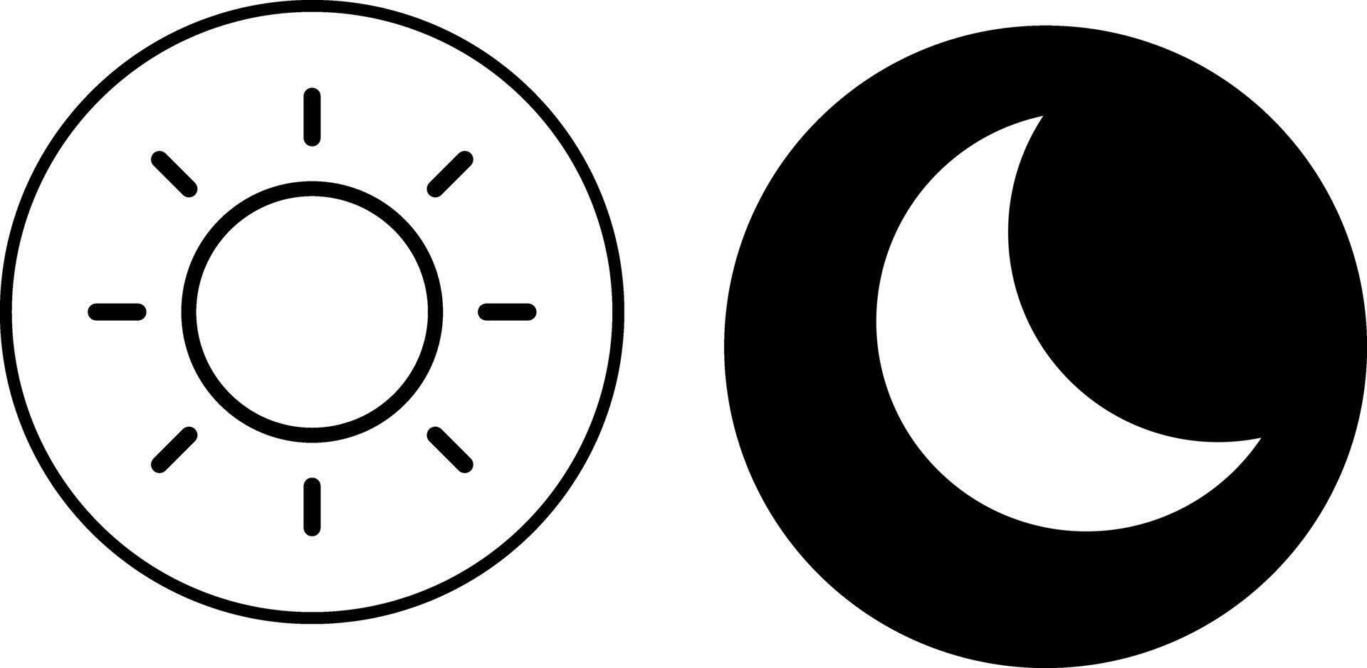 day night mode icon set. On and Off toggle switch buttons. Dark mode, light mode. Material design switch button vector