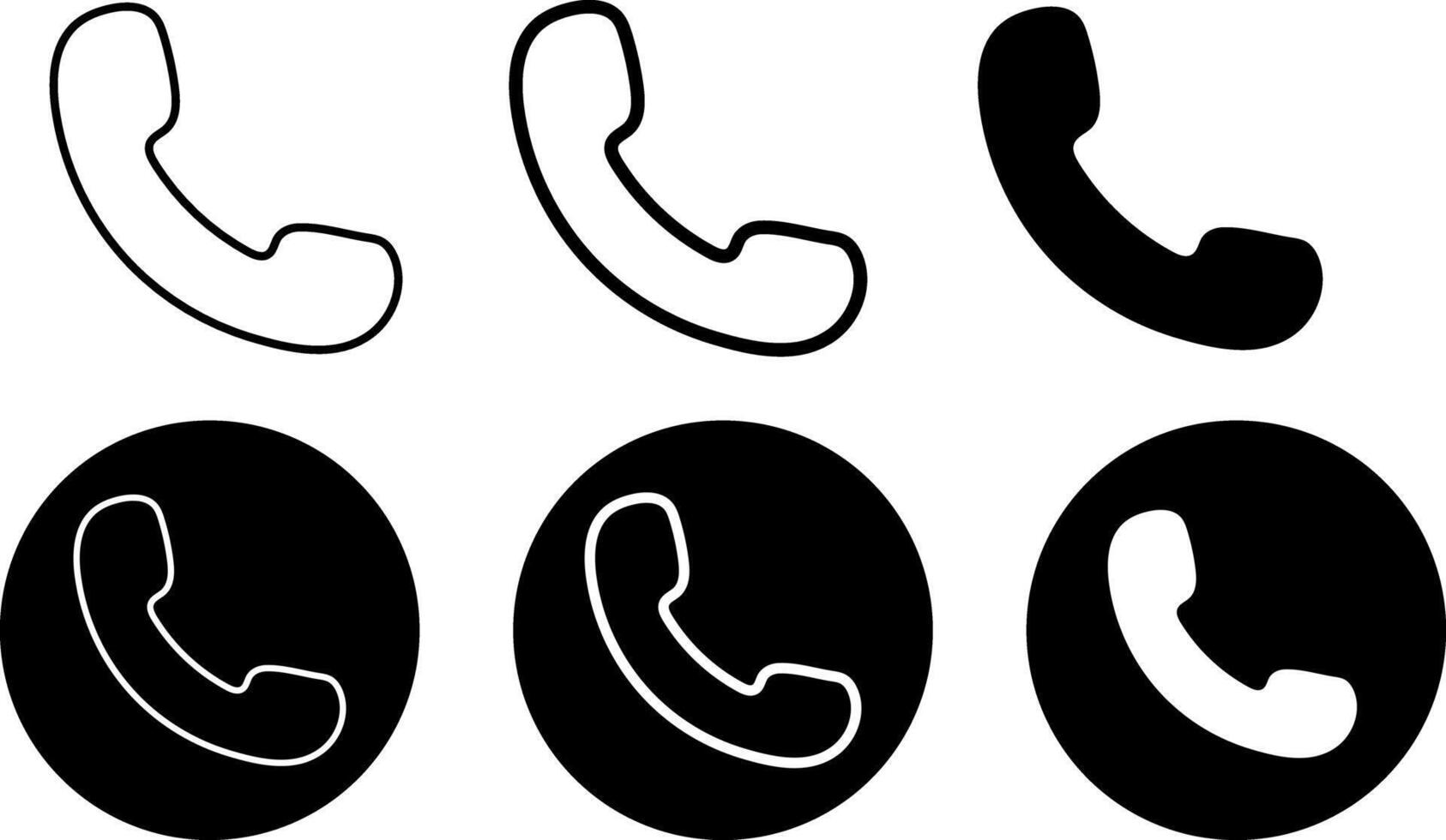 phone icon set. Telephone call sign. Contact us. communication icons vector
