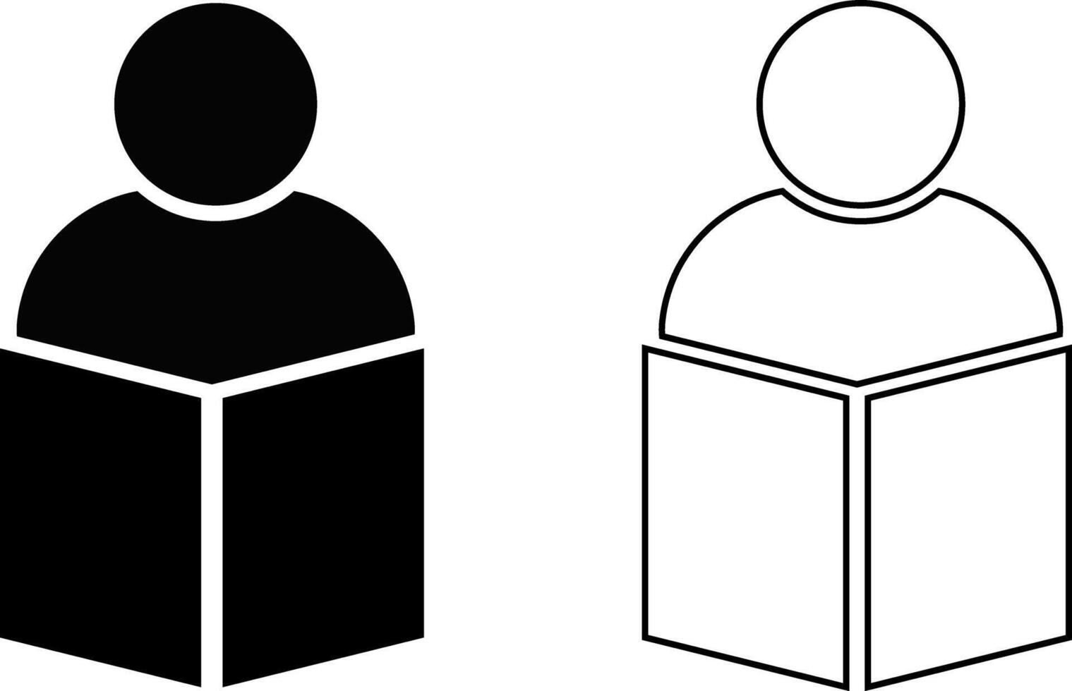 Book open reader icon set. Personal Organizer. related to education. brochure or flyer manual sign vector