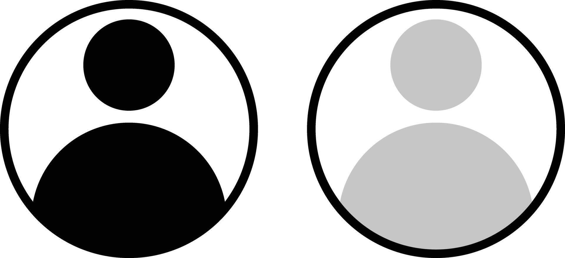 User icon set. gender neutral sign. profile picture. Suitable for social media profiles. screensavers and as a template. photo placeholder vector