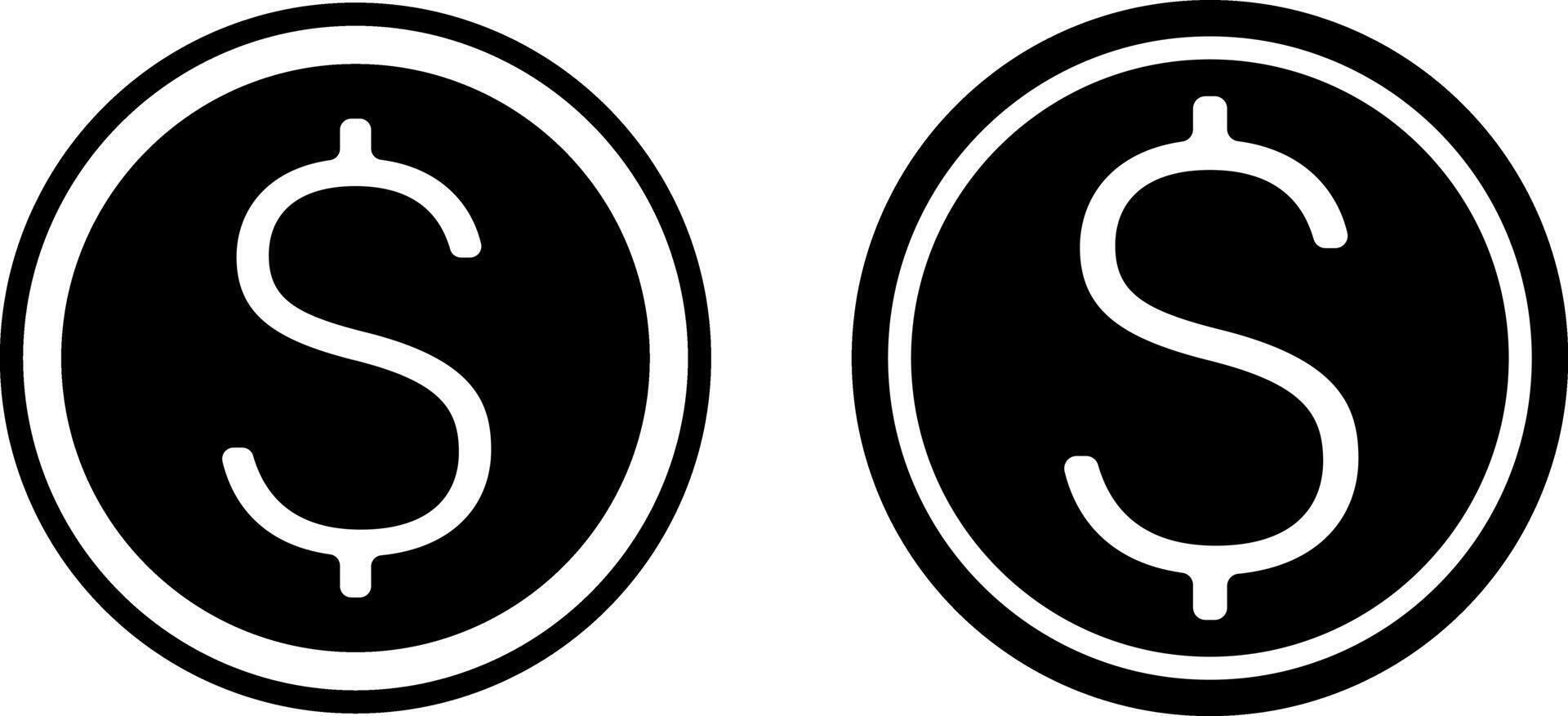 Money icon set. dollar sign. American currency. Financial symbol vector
