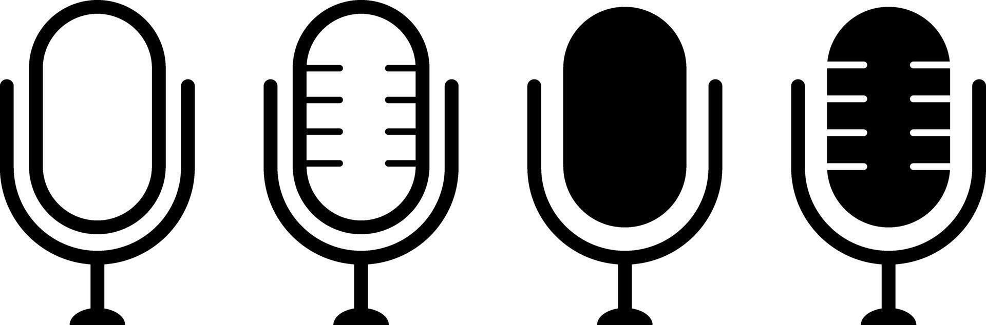 Microphone icons set. public speaker. Audio sign collection. Vocal signs. voice icon symbol buttons vector