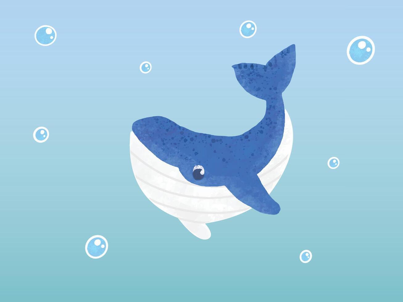 Ocean set Whale vector