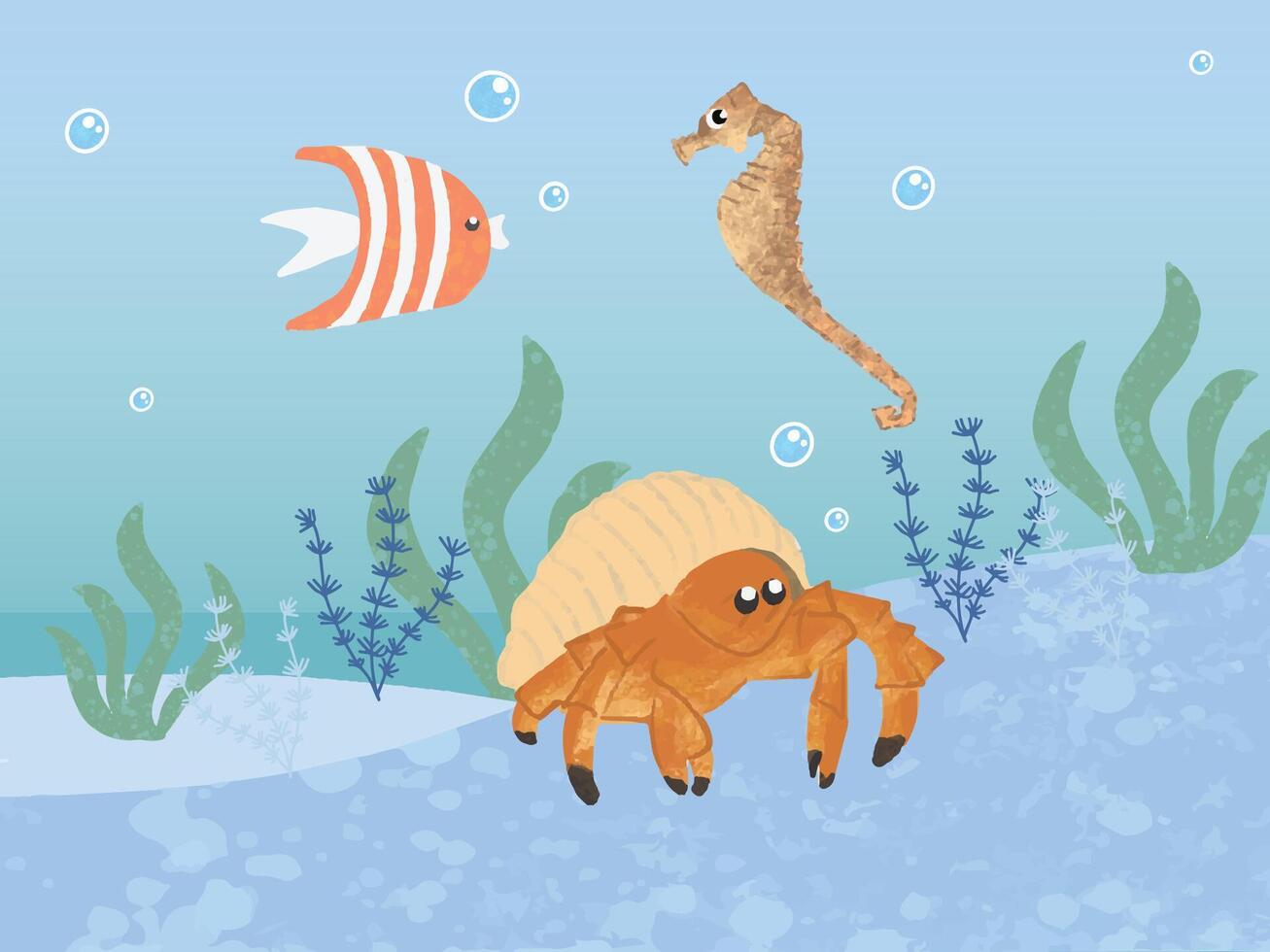Ocean set friends vector