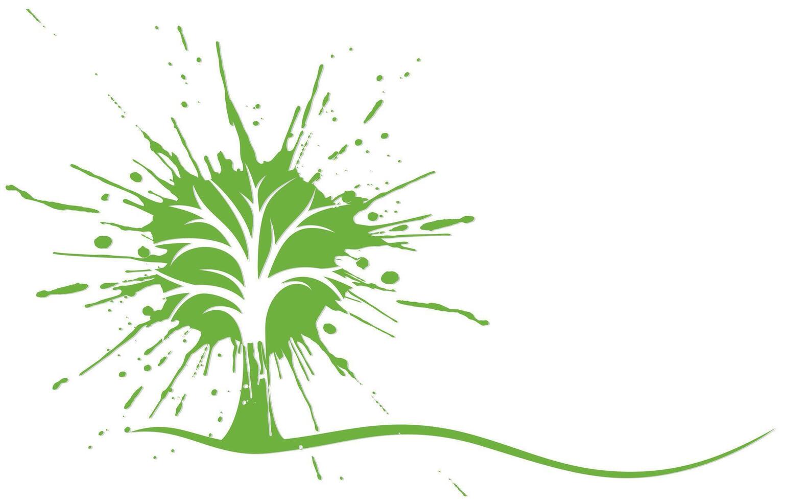 Symbol of green tree. vector