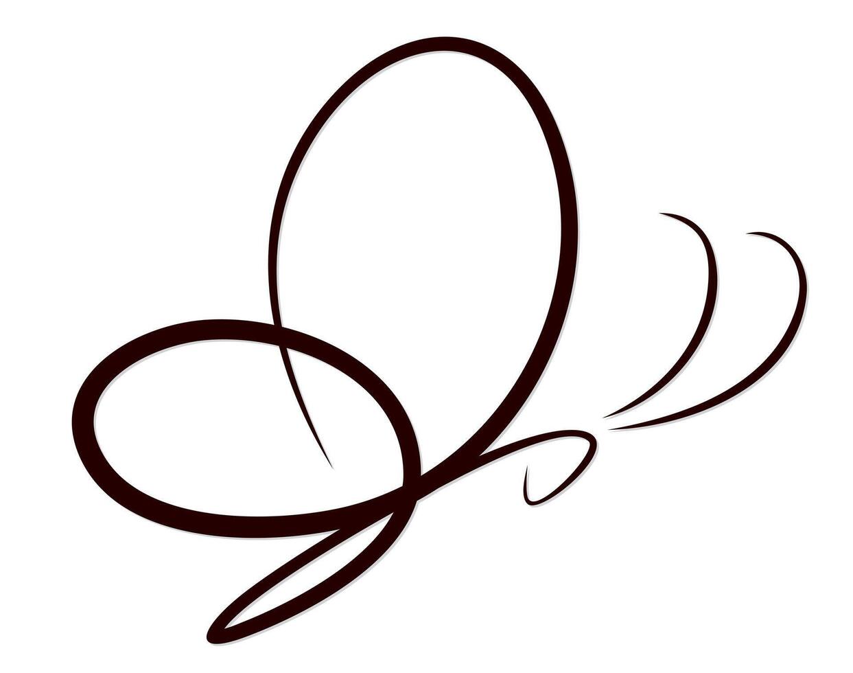 Sketch of butterfly. vector