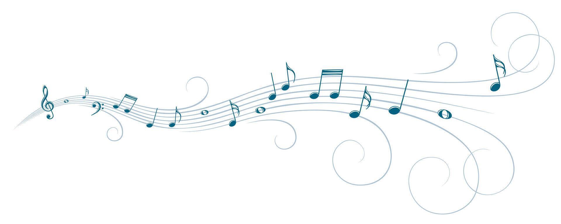 Symbol with music notes. vector