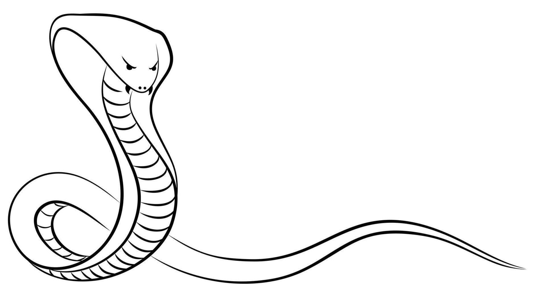 Sketch of a snake. vector